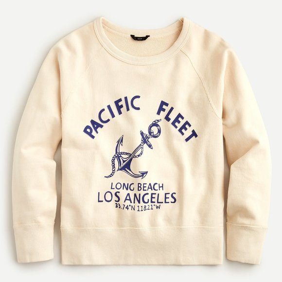 J.Crew Garment-dyed pacific fleet sweatshirt in original cotton terry - Picture 1 of 3